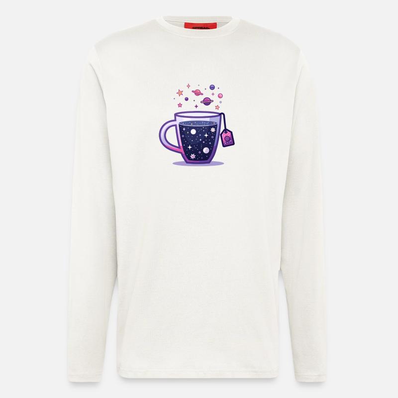 Universe Tea Galaxy in Tea Cup - Longsleeve - made by SPREAD  - OFF WHITE