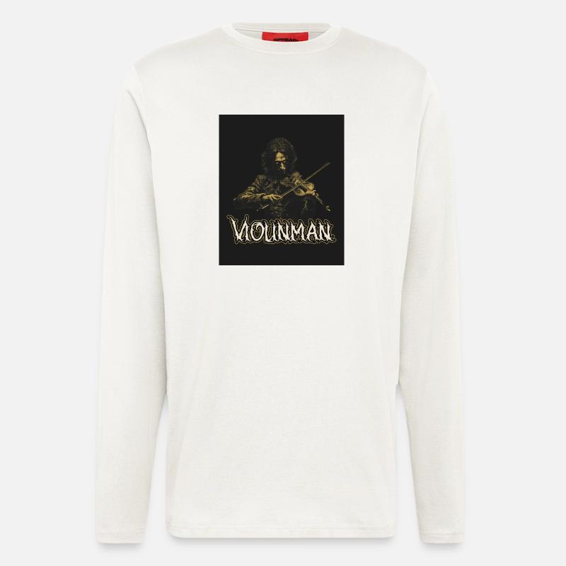 Violinman Dunkle Geigenkraft - Langarmshirt - made by SPREAD  - OFF WHITE