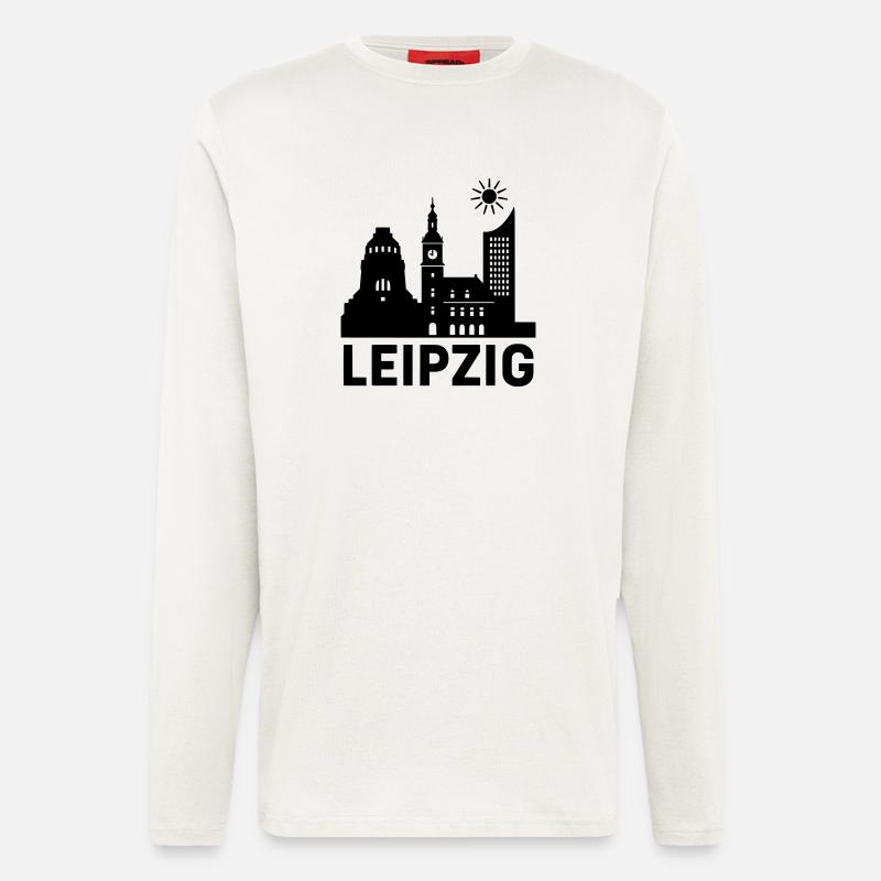 leipzig silhouette - Langarmshirt - made by SPREAD  - OFF WHITE
