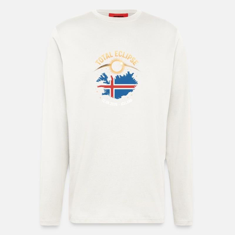 Total Solar Eclipse Iceland 2026 - Longsleeve - made by SPREAD  - OFF WHITE