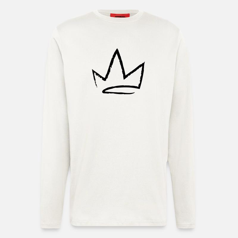 Krone Skizze - Langarmshirt - made by SPREAD  - OFF WHITE