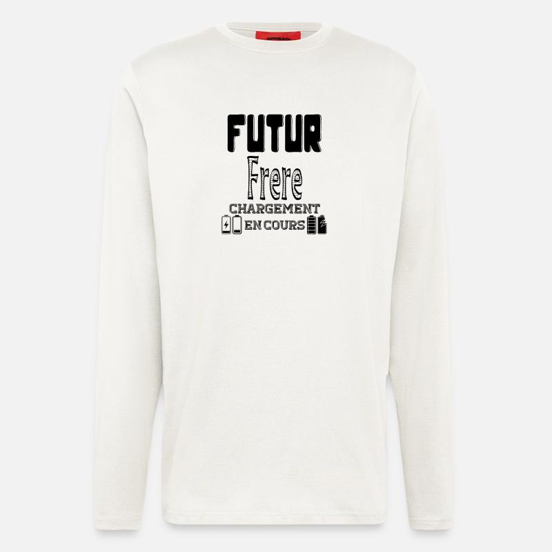 Future Brother wird geladen in Bearbeitung - Langarmshirt - made by SPREAD  - OFF WHITE