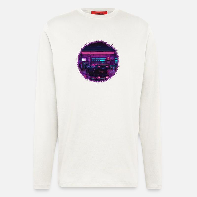 Neon Garage – RetroRift Night Edition - Langarmshirt - made by SPREAD  - OFF WHITE