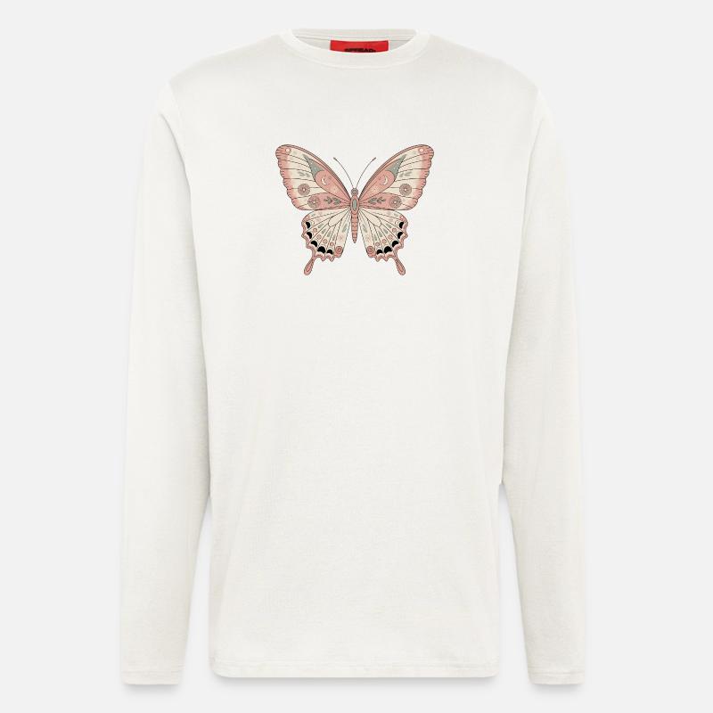Boho Schmetterling - Langarmshirt - made by SPREAD  - OFF WHITE