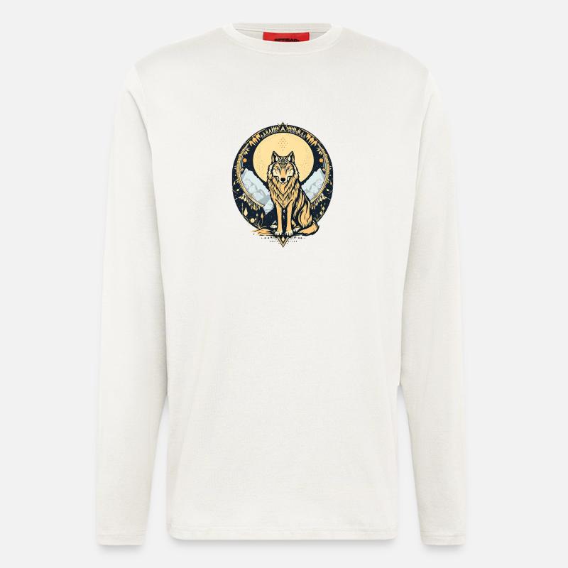 Boho Wolf - Langarmshirt - made by SPREAD  - OFF WHITE