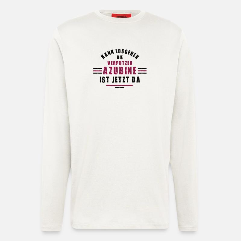Trainee plasterer apprenticeship training plasterer - Longsleeve - made by SPREAD  - OFF WHITE