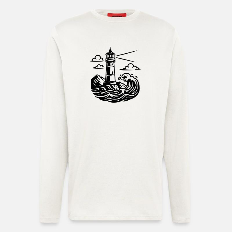 Leuchtturm - Langarmshirt - made by SPREAD  - OFF WHITE