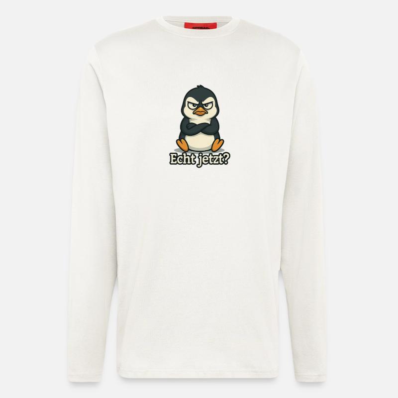 Pinguin Echt Jetzt? - Langarmshirt - made by SPREAD  - OFF WHITE