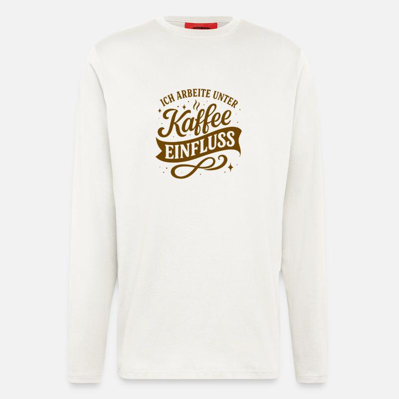 Ich arbeite unter Kaffee-Einfluss - Langarmshirt - made by SPREAD  - OFF WHITE