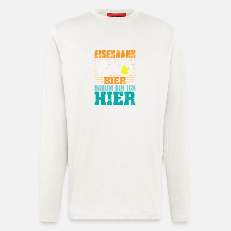 Modellbahn Modelleisenbahn Eisenbahn - Langarmshirt - made by SPREAD  - OFF WHITE