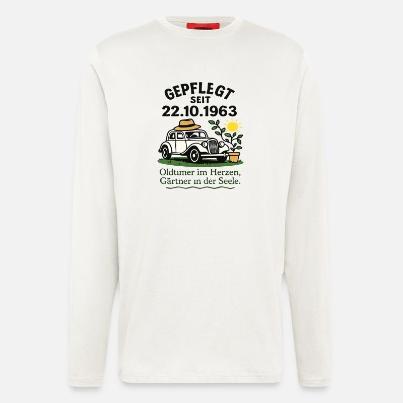 Maintained since 1963 Oldtimer Gärtnerherz - Longsleeve - made by SPREAD  - OFF WHITE