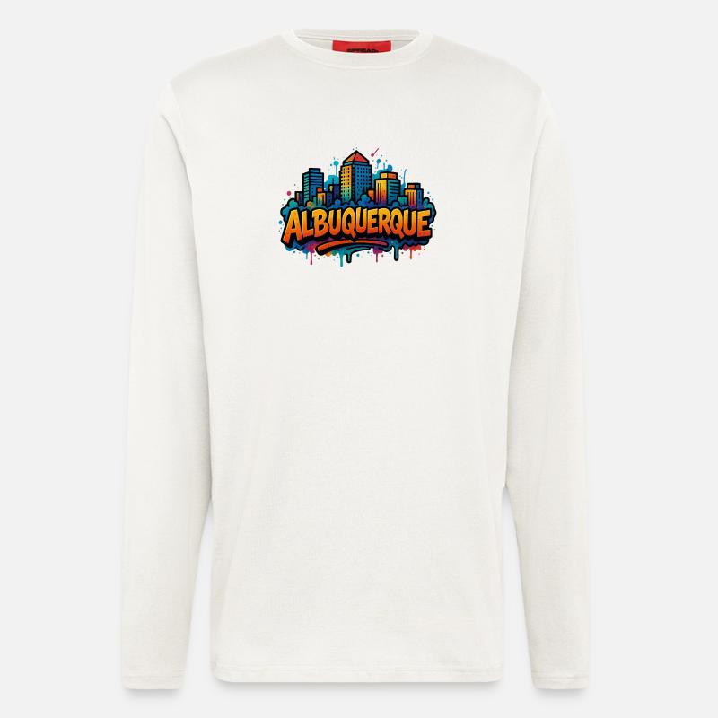 Albuquerque Graffiti Skyline - Longsleeve - made by SPREAD  - OFF WHITE
