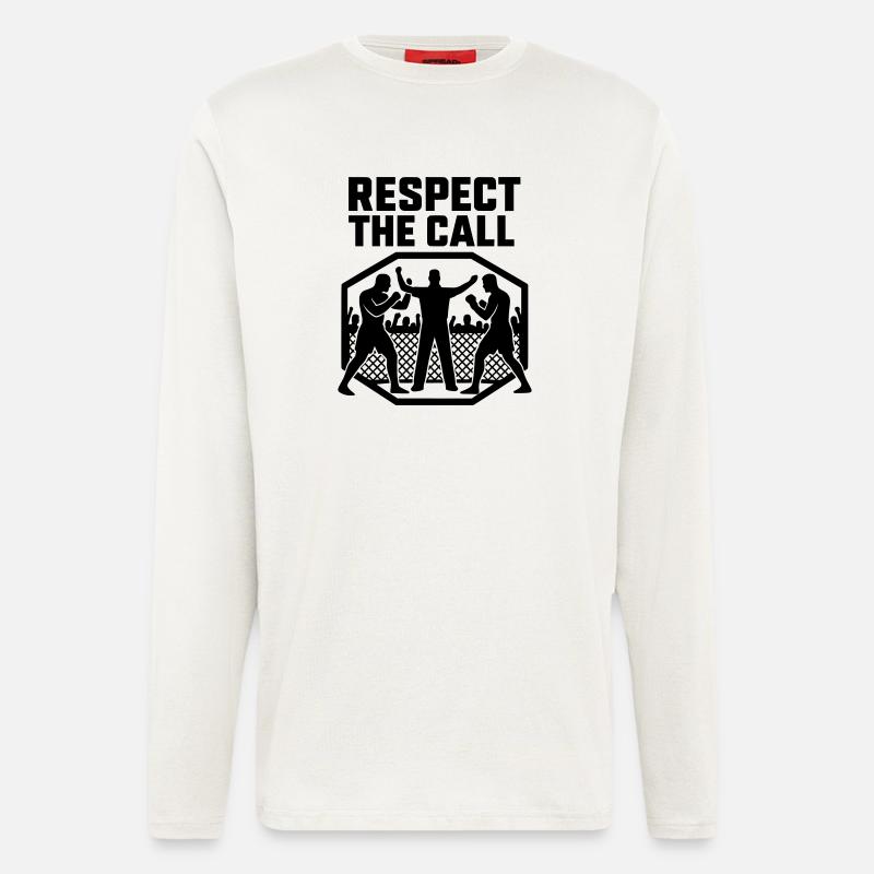 MMA Tribute Respect The Call - Langarmshirt - made by SPREAD - OFF WHITE