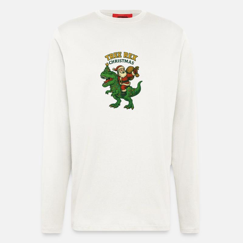Noël - Tree Rex Christmas - Longsleeve - made by SPREAD  - OFF WHITE