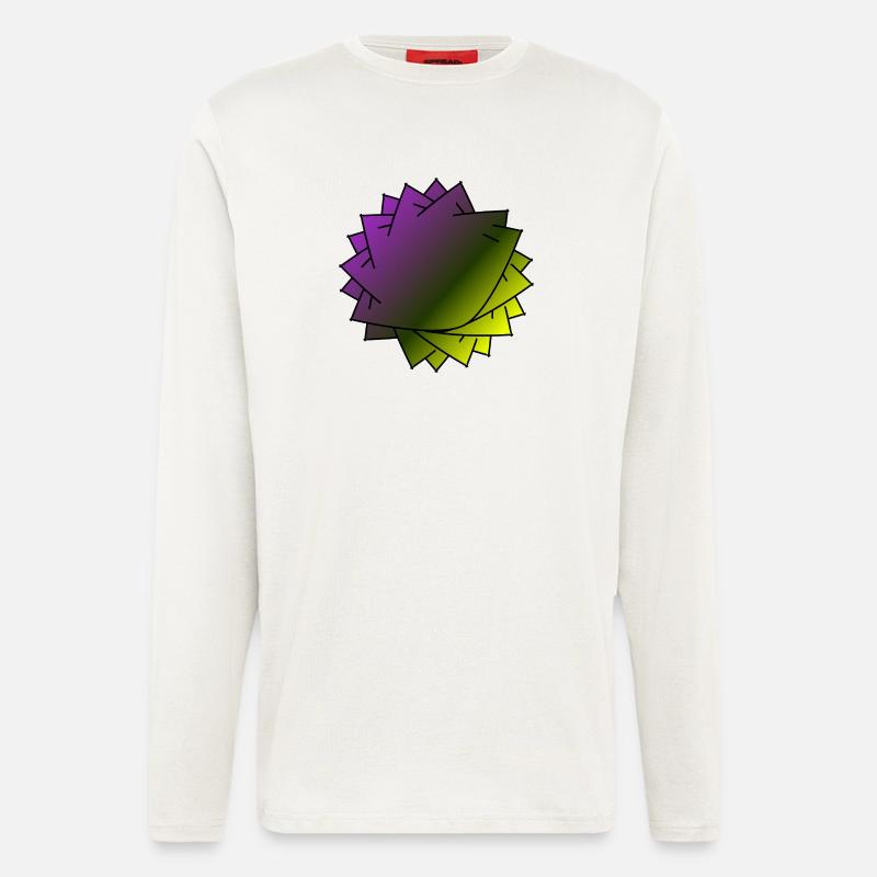 Gradient Leaf Spirale - Langarmshirt - made by SPREAD  - OFF WHITE