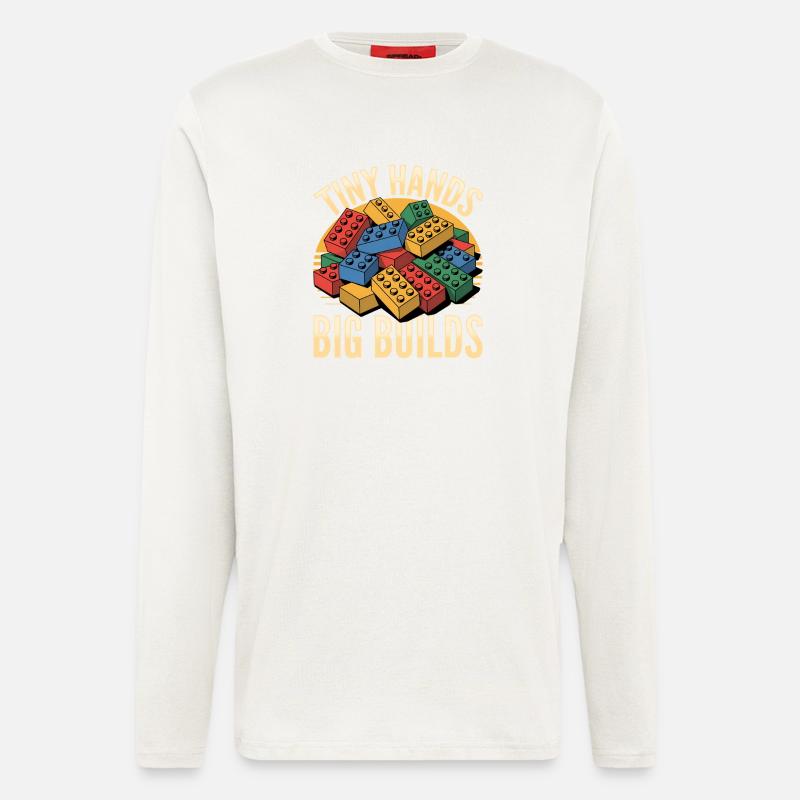 Building Blocks Kids Brick Builder - Longsleeve - made by SPREAD  - OFF WHITE