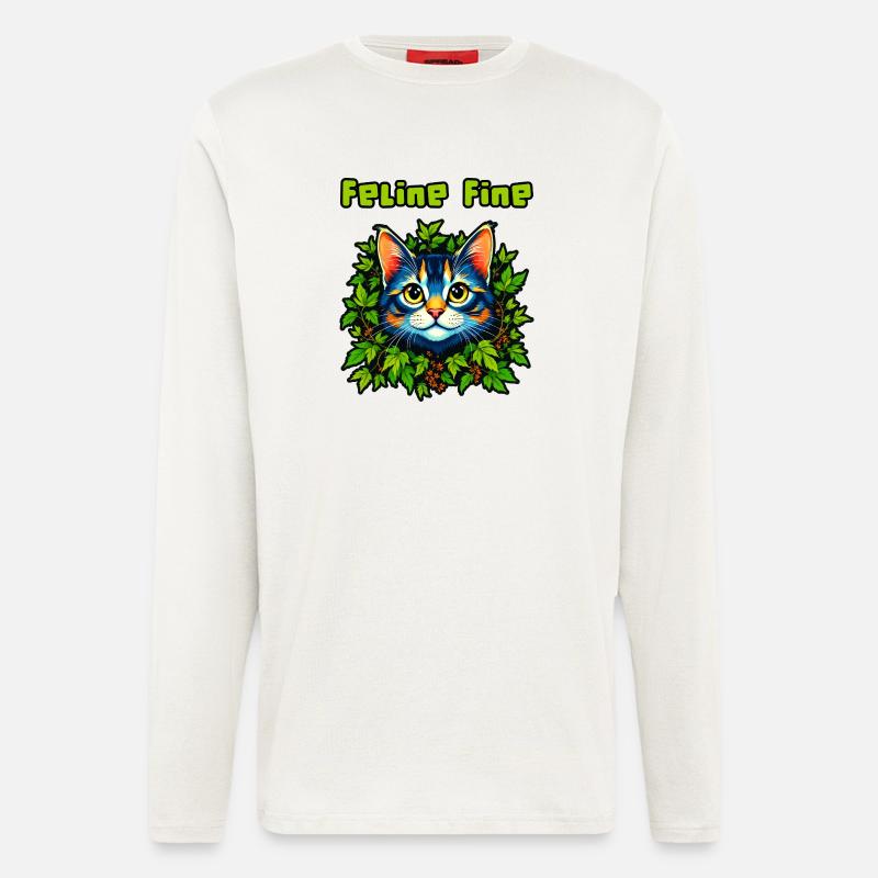 Katze fein #1 - Langarmshirt - made by SPREAD  - OFF WHITE