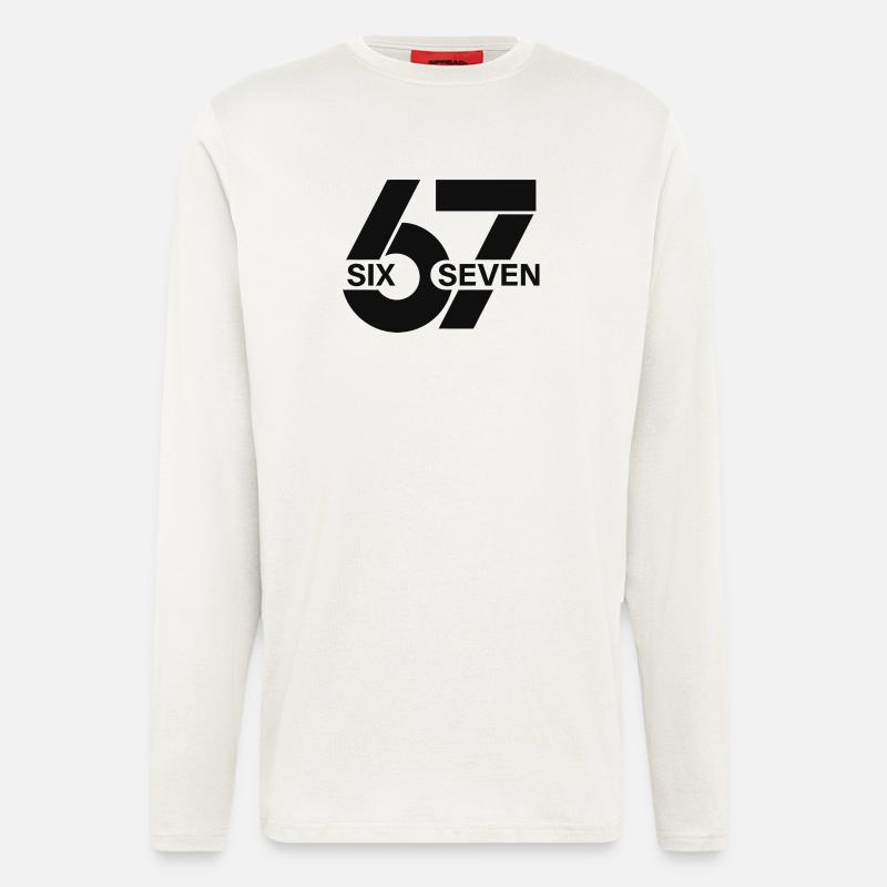 Sei sette meme - Maglia a maniche lunghe ecologica casual Made in UE - OFF WHITE