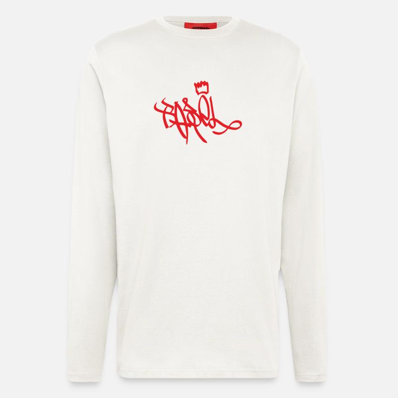 Königliche Graffiti Handschrift Basel - Langarmshirt - made by SPREAD  - OFF WHITE