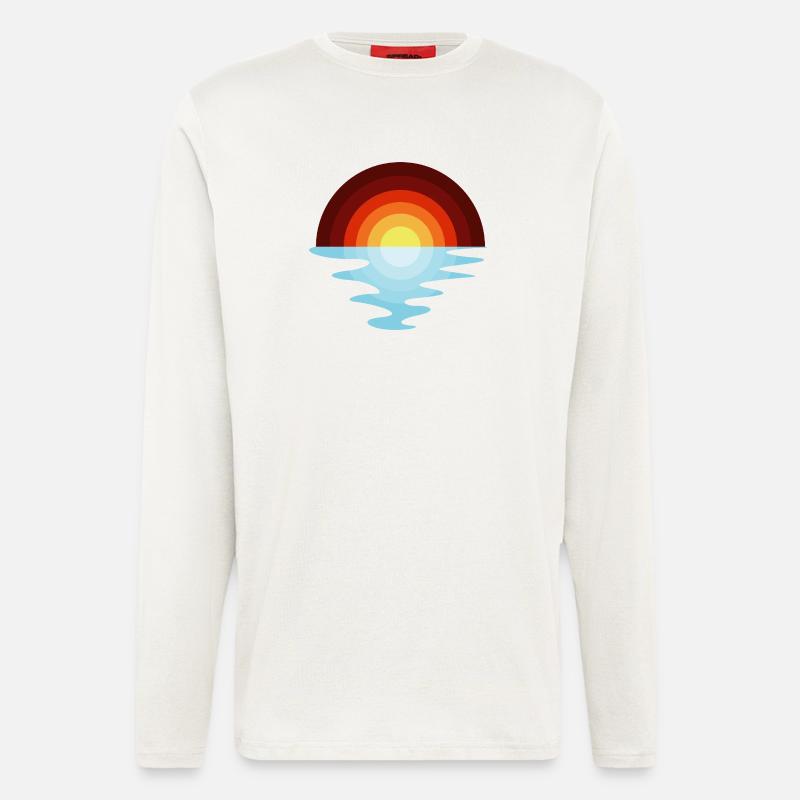Sunset Echo Over Quiet Sea - Longsleeve - made by SPREAD  - OFF WHITE