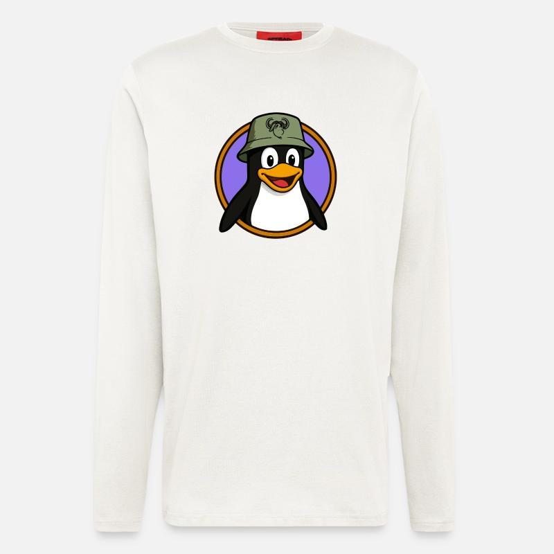 Tux Linux + GNU Hut - Langarmshirt - made by SPREAD  - OFF WHITE