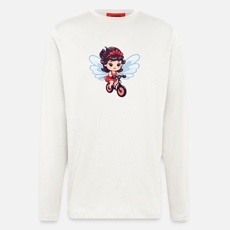 Fairy Cute Bicycle Comic - Longsleeve - made by SPREAD  - OFF WHITE