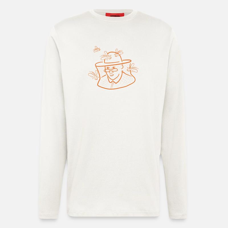 Imker der nach seinen Bienen schaut - Langarmshirt - made by SPREAD  - OFF WHITE