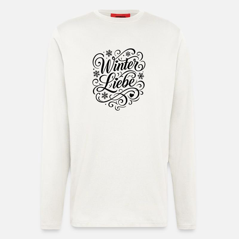 Winter Liebe Spruch - Langarmshirt - made by SPREAD  - OFF WHITE