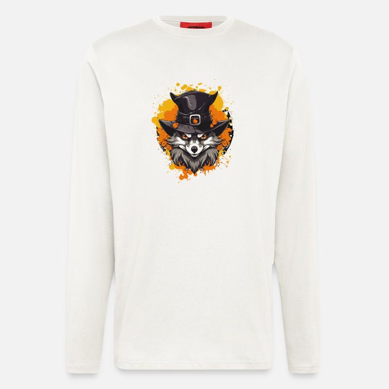 Wolf's Witch Hat Portrait - Longsleeve - made by SPREAD  - OFF WHITE