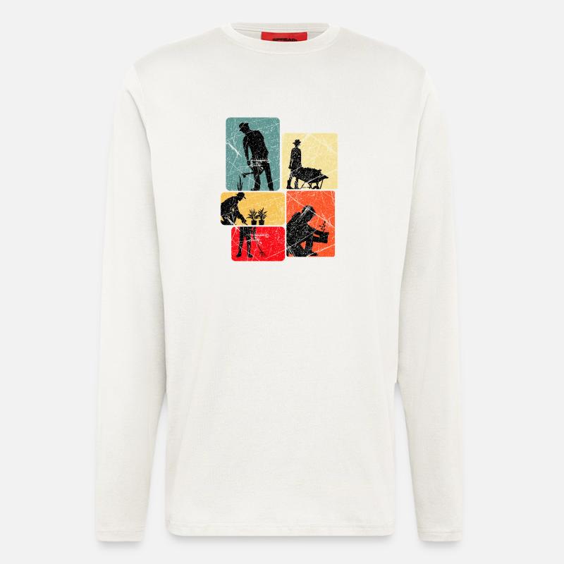 Hobbygärtner Schrebergarten Gartenarbeit Geschenk - Langarmshirt - made by SPREAD  - OFF WHITE