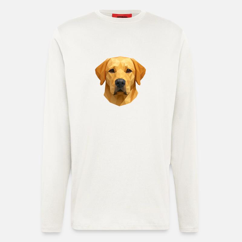 Polygon Labrador Retriever Geschenk - Langarmshirt - made by SPREAD  - OFF WHITE