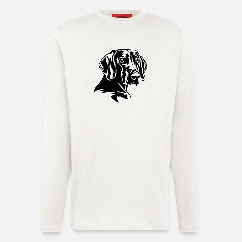 Weimaraner Head - Longsleeve - made by SPREAD  - OFF WHITE