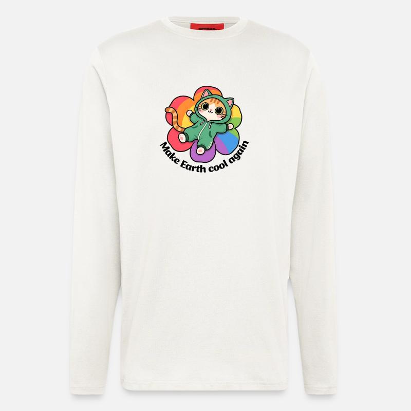 Die Erde wieder abkühlen lassen - Langarmshirt - made by SPREAD  - OFF WHITE