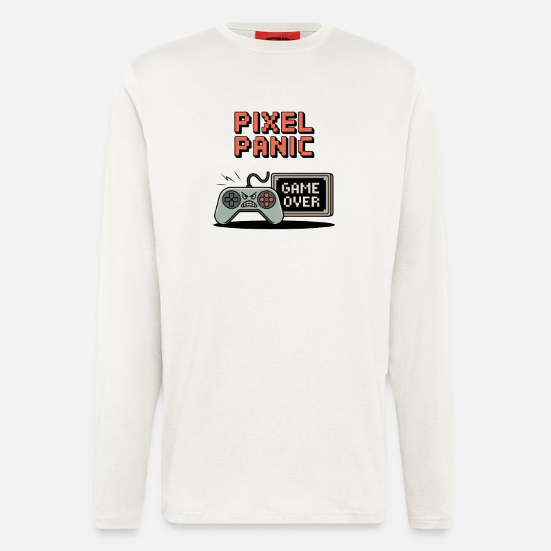 Pixel Panic – Game Over Rage Mode - Longsleeve - made by SPREAD  - OFF WHITE