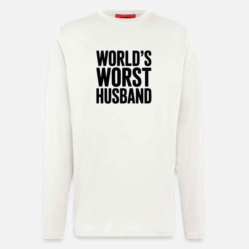 Der schlimmste Ehemann der Welt - Langarmshirt - made by SPREAD  - OFF WHITE