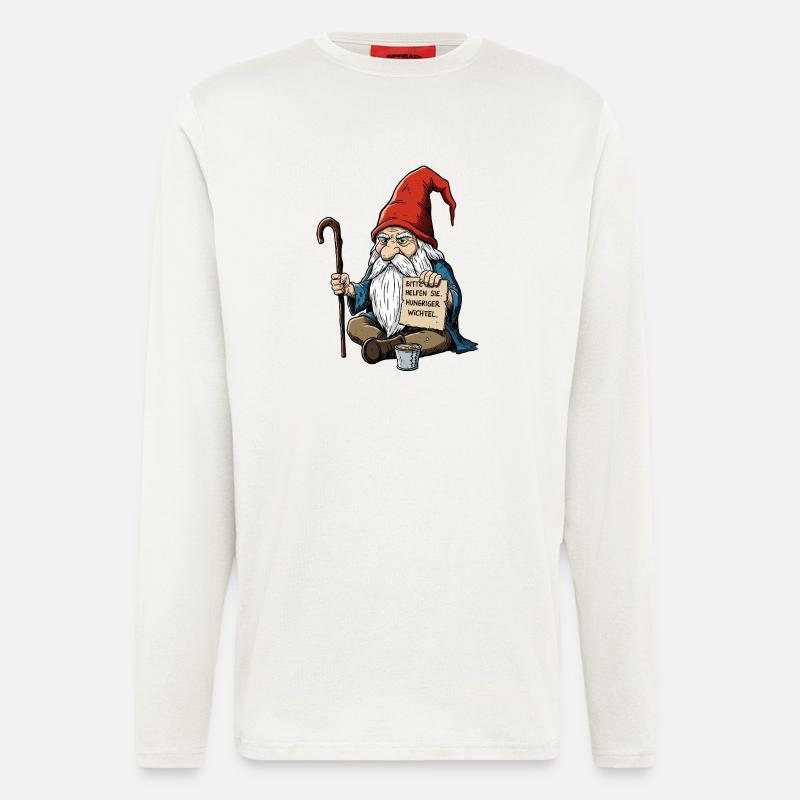 Hungeriger Wichtel | Bitte Helfen Sie - Langarmshirt - made by SPREAD  - OFF WHITE