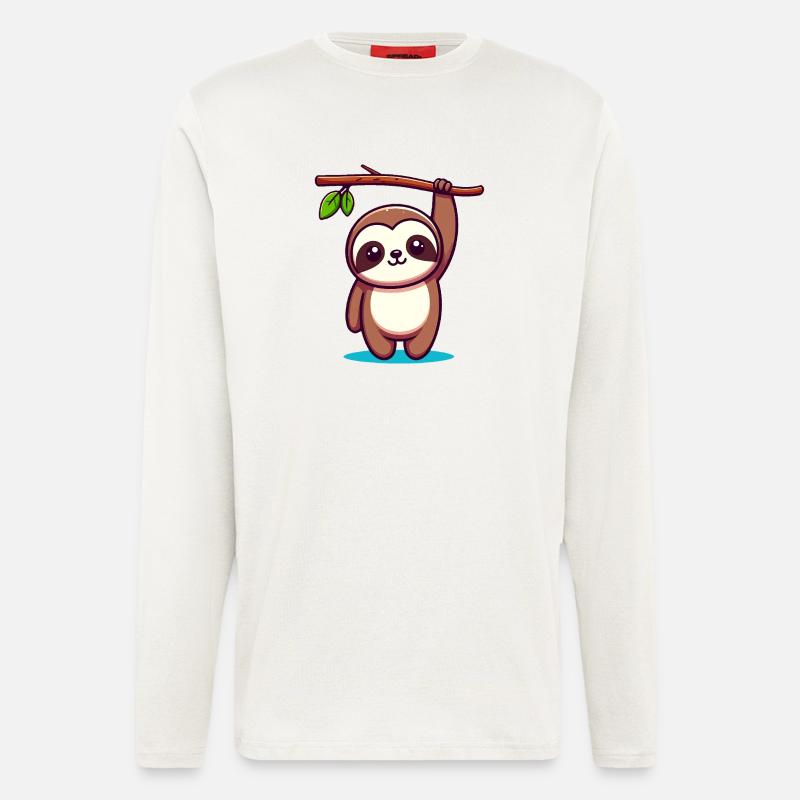 Cute Sloth (Chibi Comic) - Longsleeve - made by SPREAD  - OFF WHITE