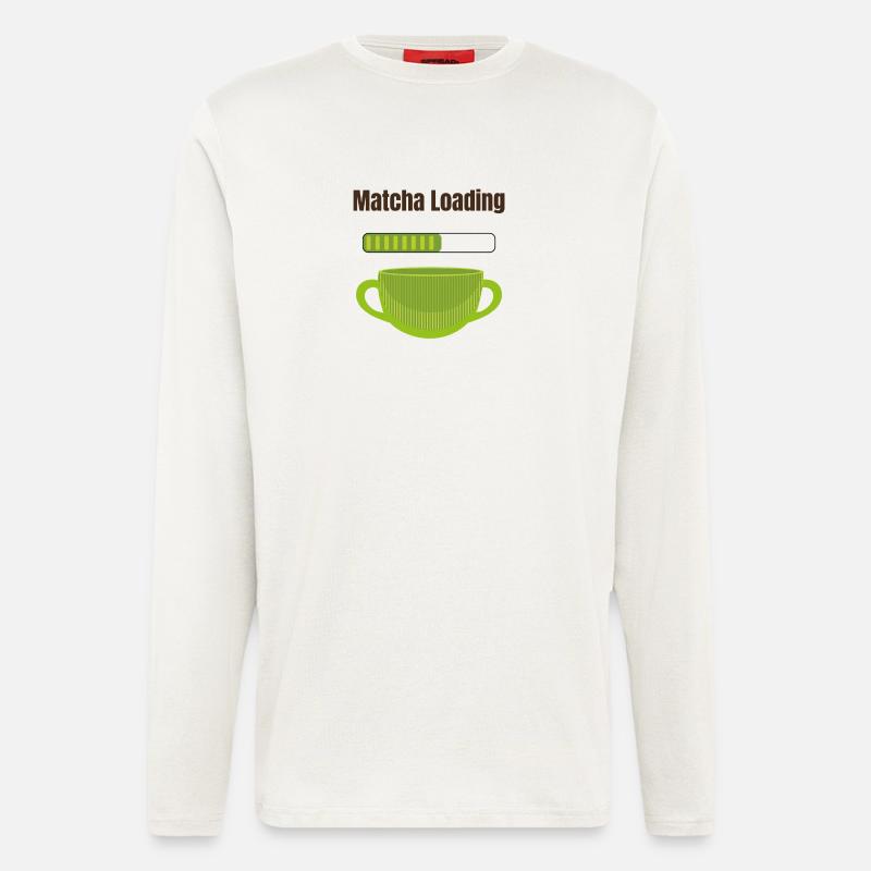 Matcha Loading - Langarmshirt - made by SPREAD  - OFF WHITE