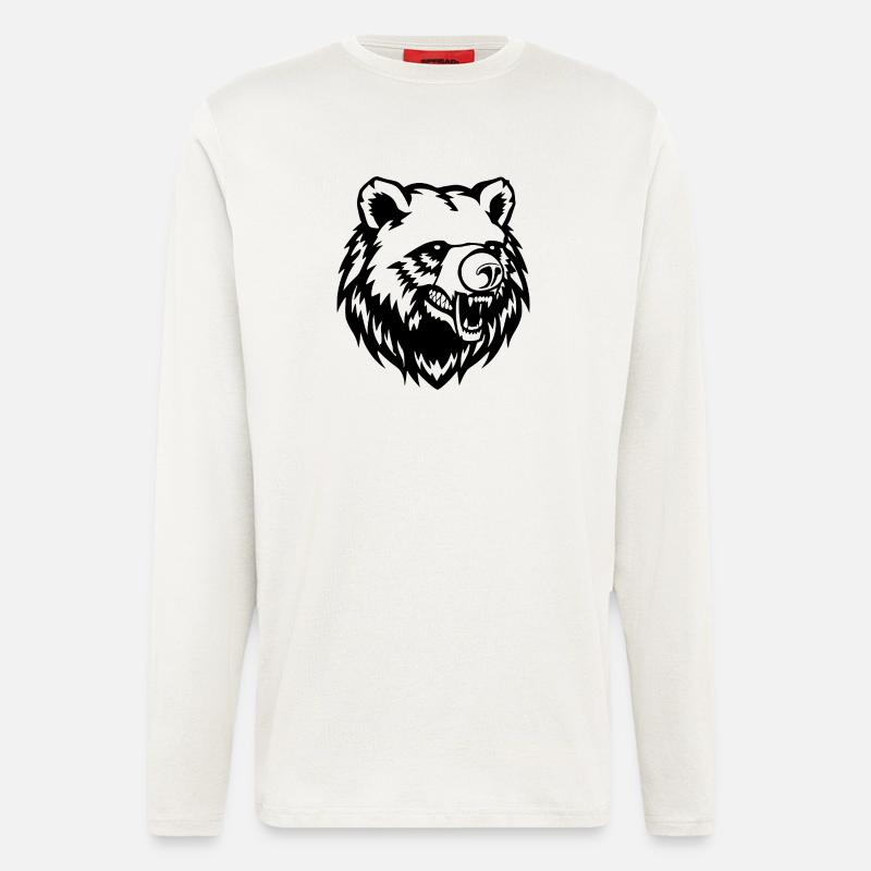 Bear Bear Head Bears T-shirt Gift - Longsleeve - made by SPREAD  - OFF WHITE