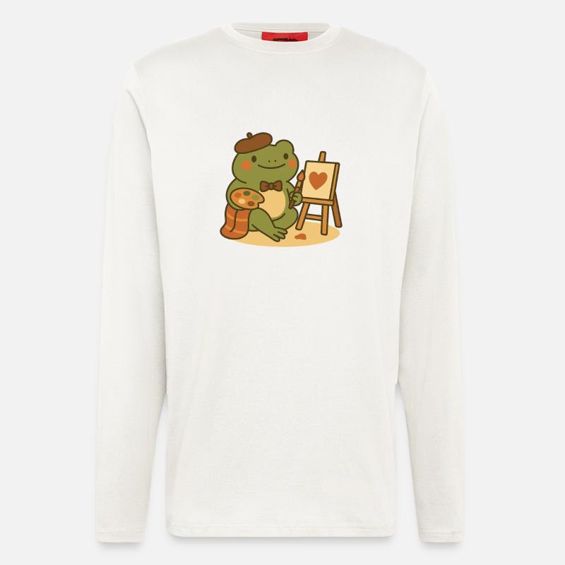 Painter Frog – Creative & Heartfelt - Longsleeve - made by SPREAD  - OFF WHITE