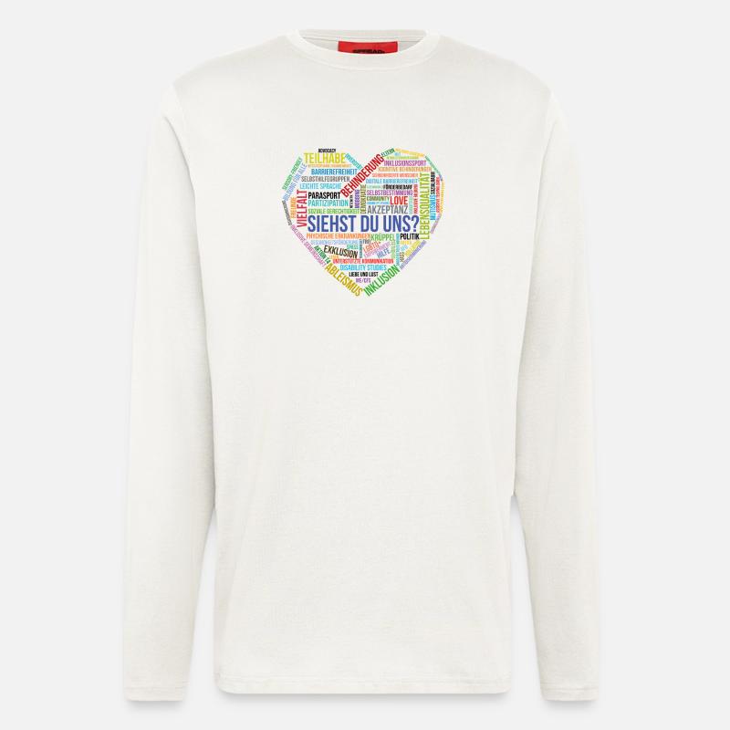 Siehst Du Uns Vielfalt Herz - Langarmshirt - made by SPREAD - OFF WHITE