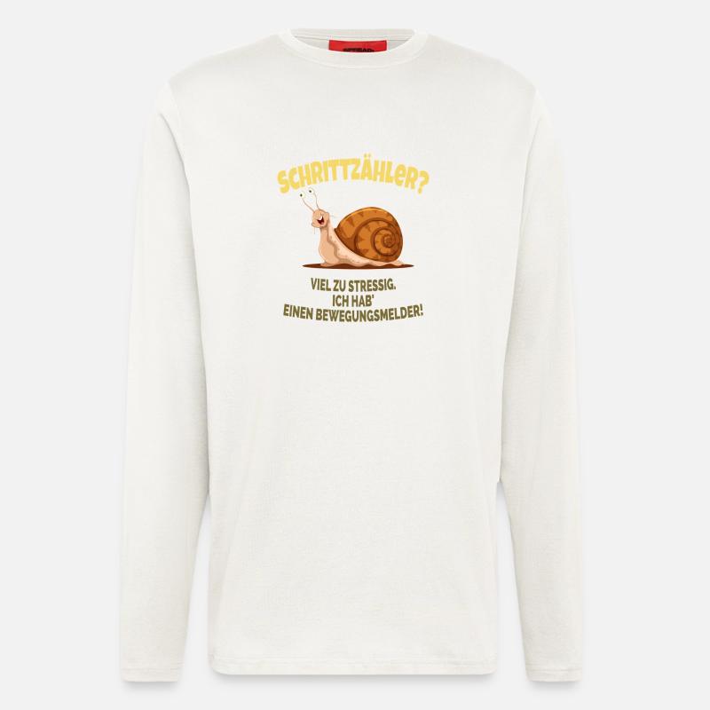 Schrittzähler? Ich hab einen Bewegungssmelder! - Langarmshirt - made by SPREAD  - OFF WHITE