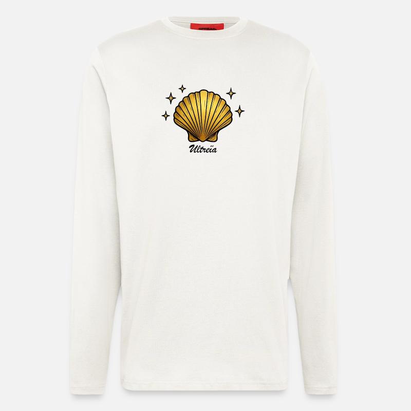 Jakobsmuscheln auf dem Jakobsweg - Langarmshirt - made by SPREAD  - OFF WHITE