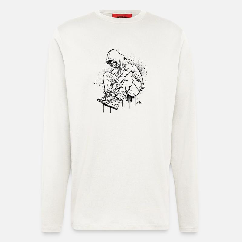 Silhouette Kapuzenpullover Graffiti - Langarmshirt - made by SPREAD  - OFF WHITE