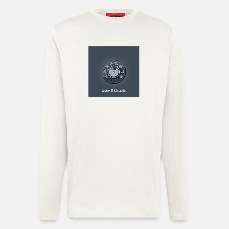 Keep it Classic – Retro Speedometer Design - Langarmshirt - made by SPREAD  - OFF WHITE