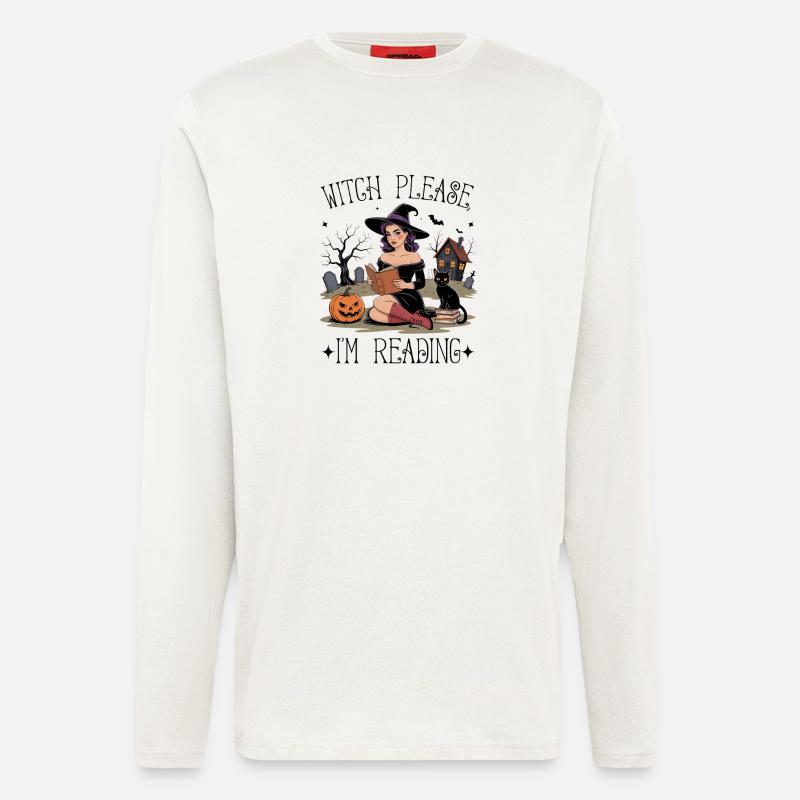 Hexe liest von Pumpkin Glow - Langarmshirt - made by SPREAD - OFF WHITE