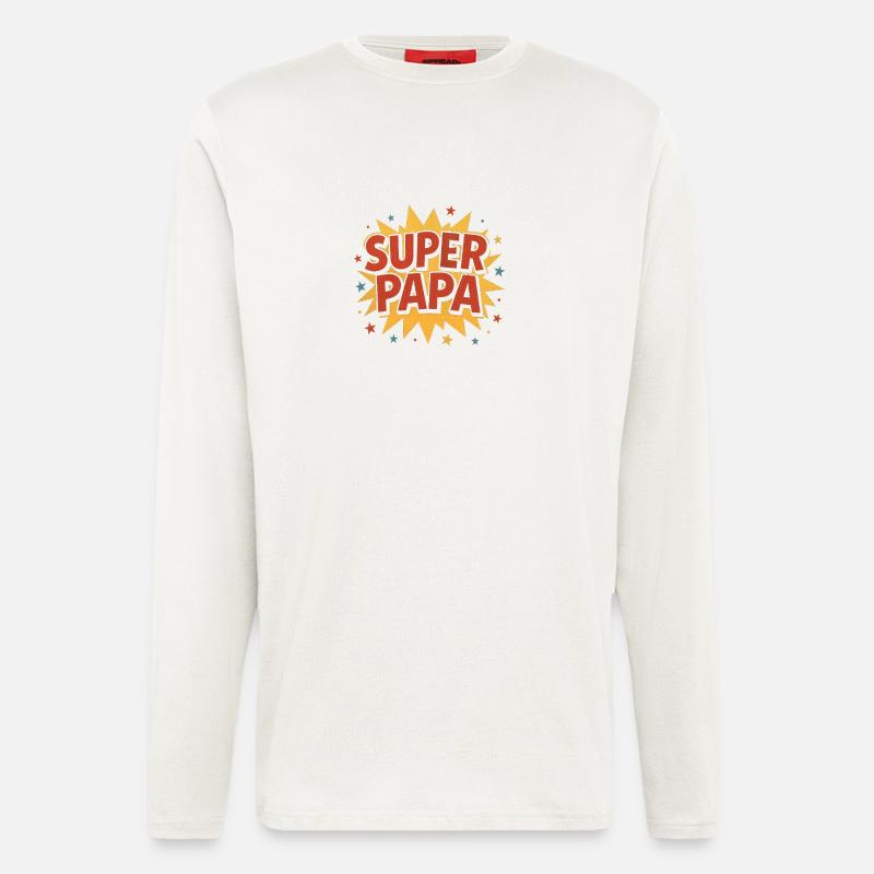 Super Dad Comic Explosion - Longsleeve - made by SPREAD  - OFF WHITE