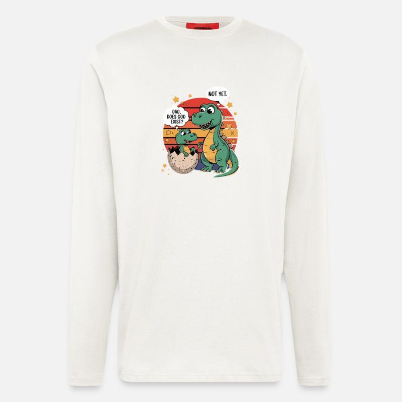Dino Existenz Frage - Langarmshirt - made by SPREAD  - OFF WHITE