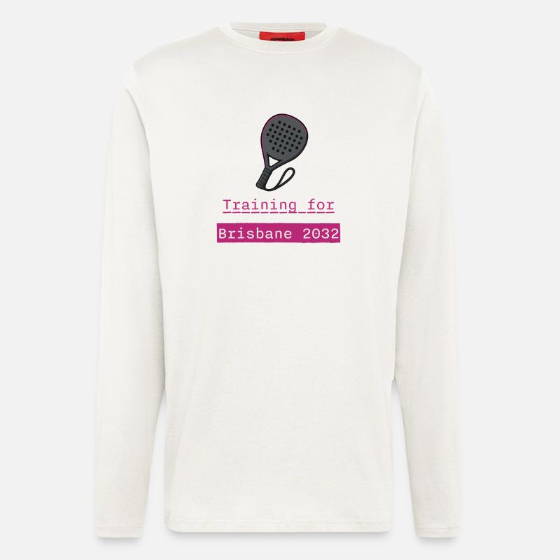 Padel Training Brisbane 2032 - Langarmshirt - made by SPREAD  - OFF WHITE