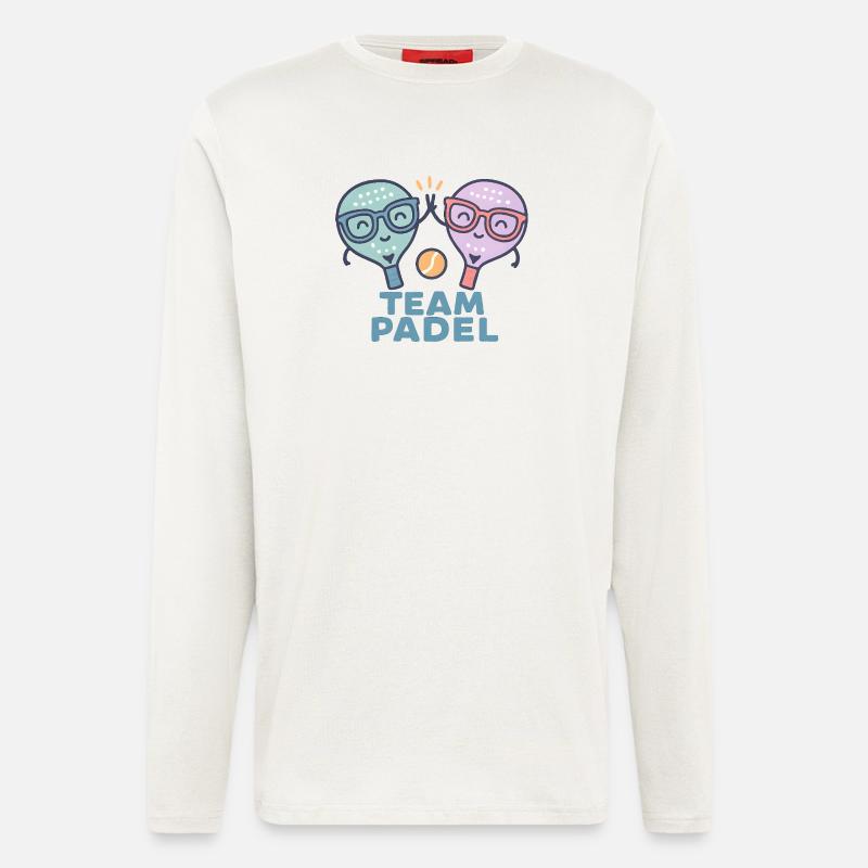 Duell Padel Freundliche Maskottchen Bunt - Langarmshirt - made by SPREAD  - OFF WHITE